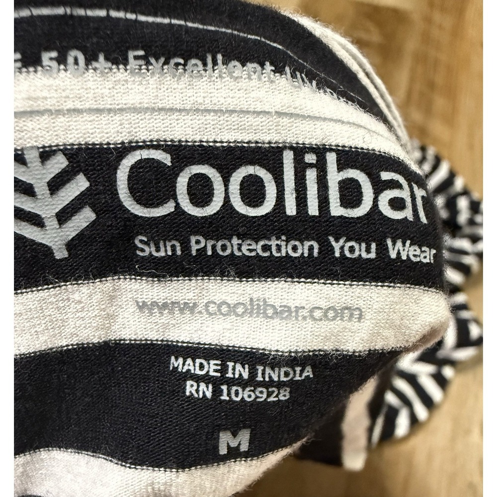 COOLIBAR Women's Black & White Stripes Marietas Sun Wrap UPF 50+ size Medium - Picture 2 of 2